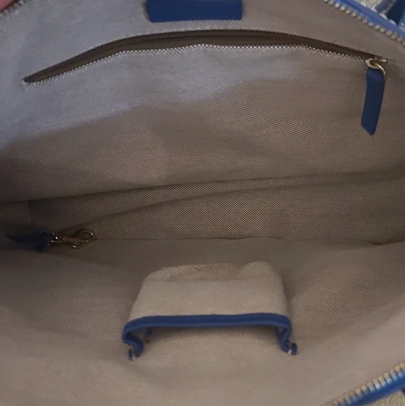 Dooney & Bourke Blue Leather Shoulder Bag - Picture 3 of 6